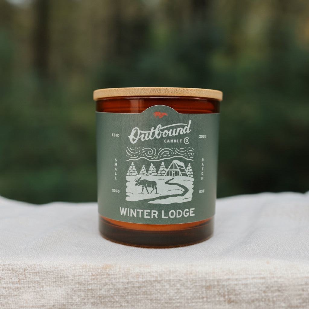 WINTER LODGE | Pine + Sandalwood | 8oz Soy Candle | Winter Collection