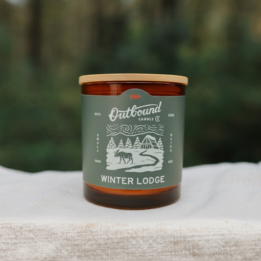 WINTER LODGE | Pine + Sandalwood | 8oz Soy Candle | Winter Collection